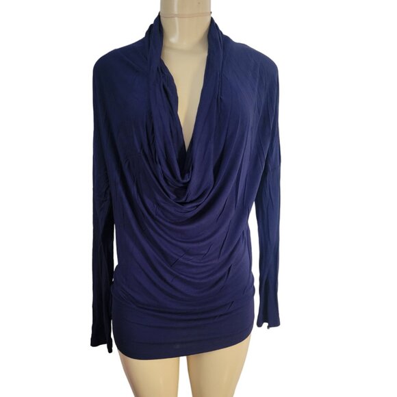Zenana Outfitters Tops - Zenana Outfitters Purple Drape Front Long Sleeve Top Style RT-9031